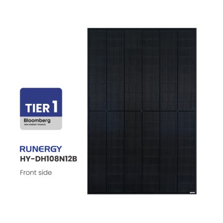 RUNERGY 435W N-Típus, TOPCon, Teljesen Fekete, Nagy Hatásfokú, PRÉMIUM